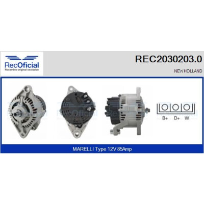 Alternador RECOFICIAL REC2030203.0