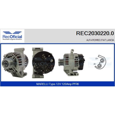 Alternador RECOFICIAL REC2030220.0