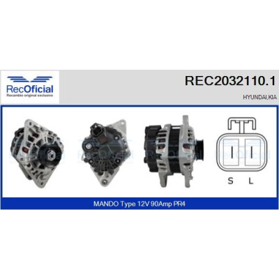 Alternador RECOFICIAL REC2032110.1