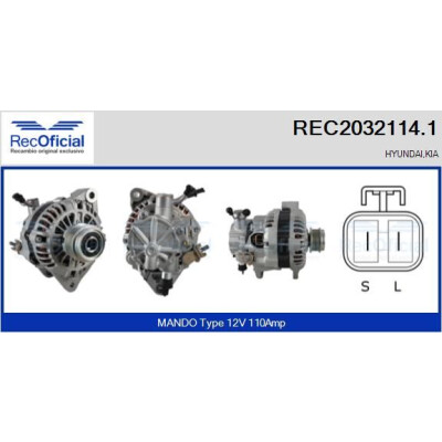 Alternador RECOFICIAL REC2032114.1