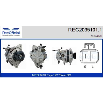 Alternador RECOFICIAL REC2035101.1