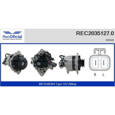 Alternador RECOFICIAL REC2035127.0