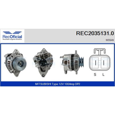 Alternador RECOFICIAL REC2035131.0
