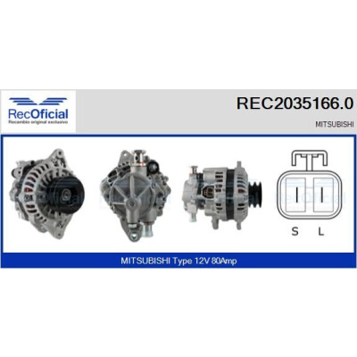 Alternador RECOFICIAL REC2035166.0