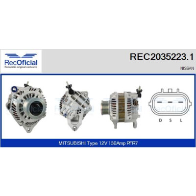 Alternador RECOFICIAL REC2035223.1