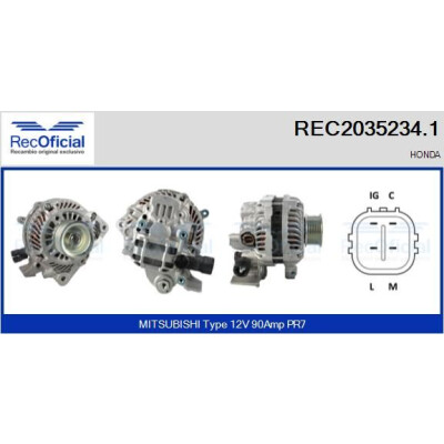Alternador RECOFICIAL REC2035234.1