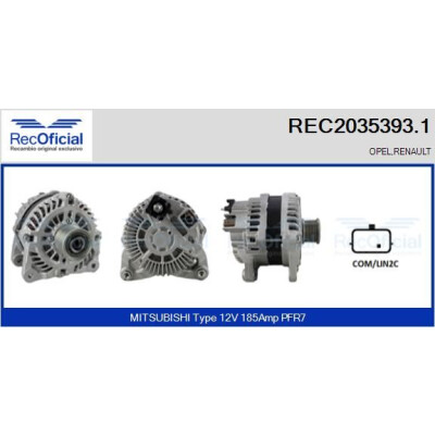 Alternador RECOFICIAL REC2035393.1