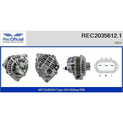 Alternador RECOFICIAL REC2035612.1