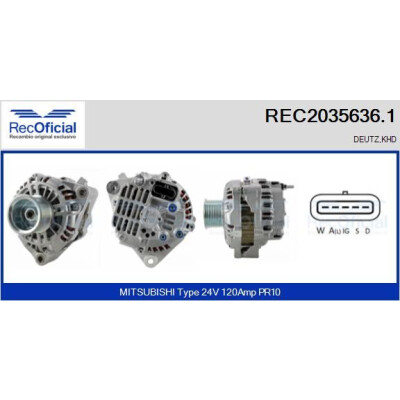 Alternador RECOFICIAL REC2035636.1