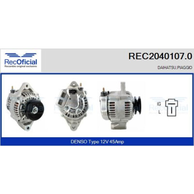 Alternador RECOFICIAL REC2040107.0