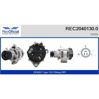 Alternador RECOFICIAL REC2040130.0