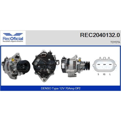Alternador RECOFICIAL REC2040132.0