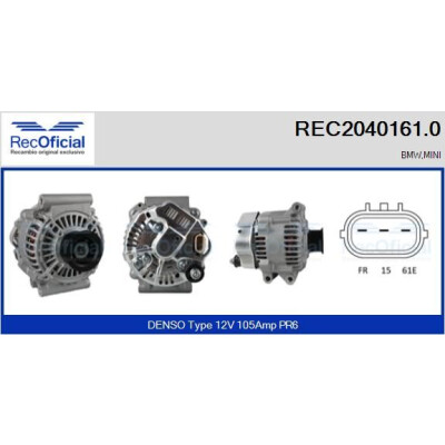 Alternador RECOFICIAL REC2040161.0