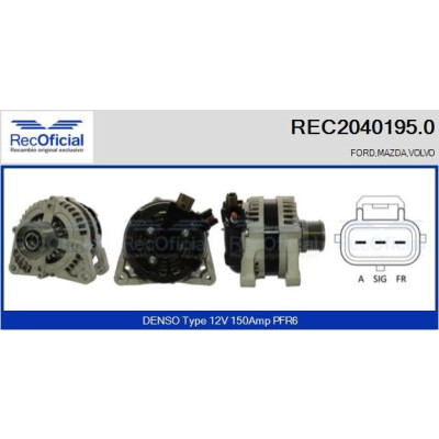 Alternador RECOFICIAL REC2040195.0