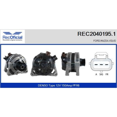 Alternador RECOFICIAL REC2040195.1