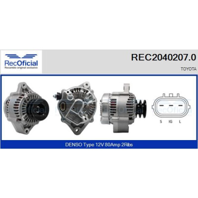 Alternador RECOFICIAL REC2040207.0