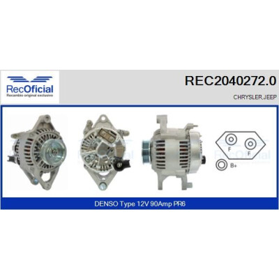 Alternador RECOFICIAL REC2040272.0