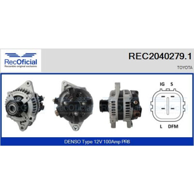 Alternador RECOFICIAL REC2040279.1