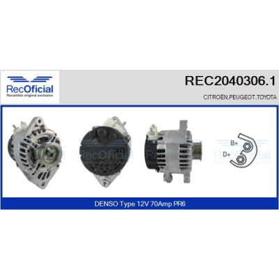 Alternador RECOFICIAL REC2040306.1