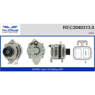 Alternador RECOFICIAL REC2040313.0