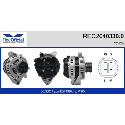 Alternador RECOFICIAL REC2040330.0