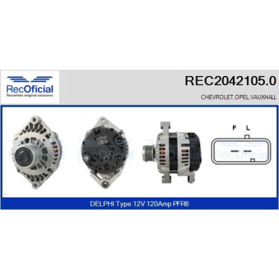 Alternador RECOFICIAL REC2042105.0