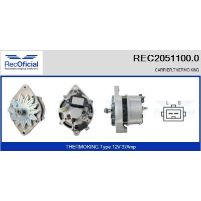 Alternador RECOFICIAL REC2051100.0