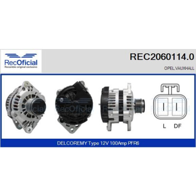 Alternador RECOFICIAL REC2060114.0
