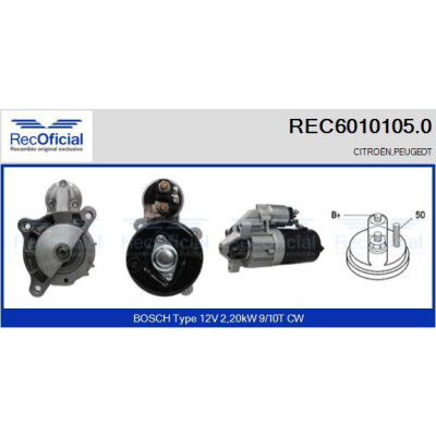Motor de partida RECOFFICIAL REC6010105.0
