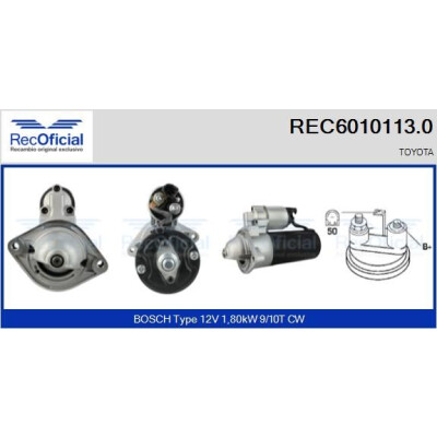 Motor de partida RECOFFICIAL REC6010113.0