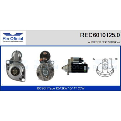 Motor de arranque RECOFICIAL REC6010125.0