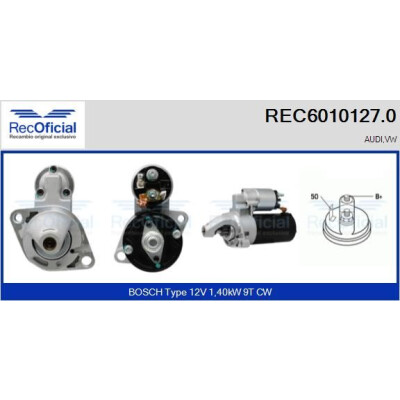 Motor de arranque RECOFICIAL REC6010127.0