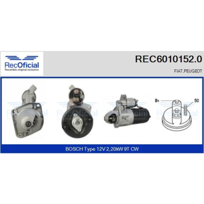 Motor de arranque RECOFICIAL REC6010152.0