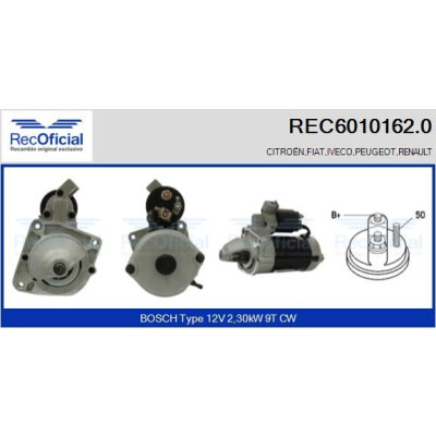 Motor de arranque RECOFICIAL REC6010162.0