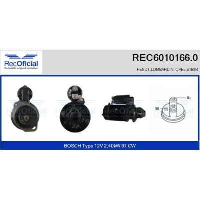 Motor de partida RECOFFICIAL REC6010166.0
