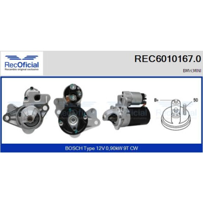 Motor de partida RECOFFICIAL REC6010167.0