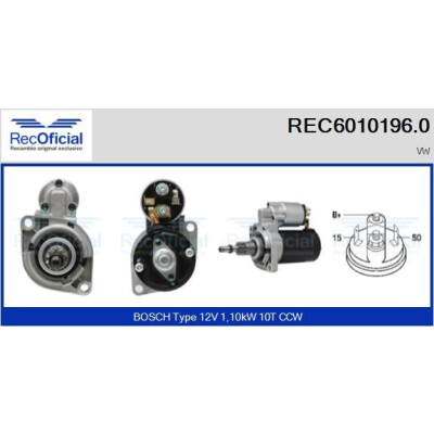Motor de partida RECOFFICIAL REC6010196.0