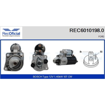 Motor de partida RECOFFICIAL REC6010198.0