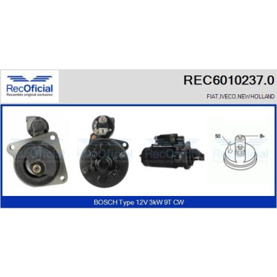 Motor de arranque RECOFICIAL REC6010237.0