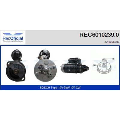 Motor de arranque RECOFICIAL REC6010239.0