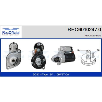 Motor de arranque RECOFICIAL REC6010247.0