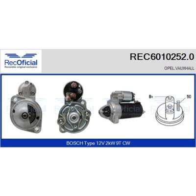 Motor de arranque RECOFICIAL REC6010252.0