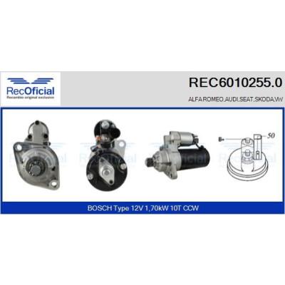 Motor de partida RECOFFICIAL REC6010255.0