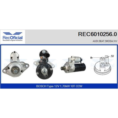 Motor de arranque RECOFICIAL REC6010256.0
