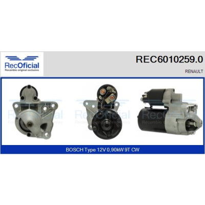 Motor de partida RECOFFICIAL REC6010259.0
