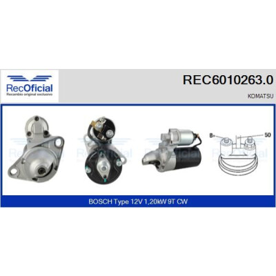 Motor de arranque RECOFICIAL REC6010263.0
