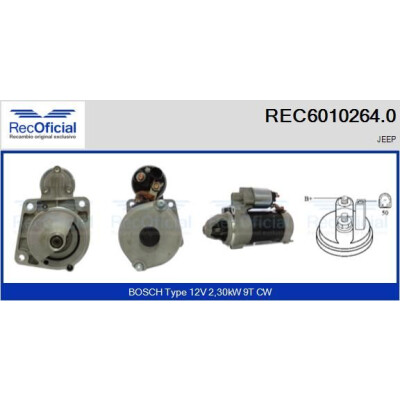 Motor de arranque RECOFICIAL REC6010264.0