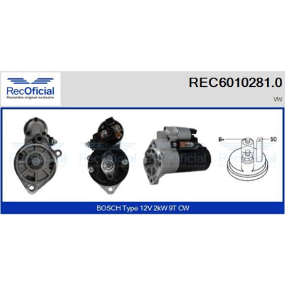 Motor de partida RECOFFICIAL REC6010281.0
