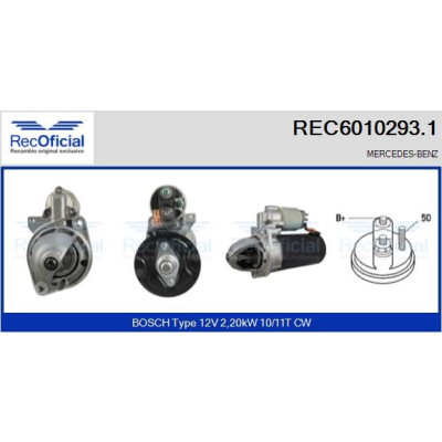 Motor de partida RECOFFICIAL REC6010293.1