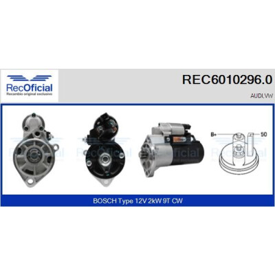 Motor de arranque RECOFICIAL REC6010296.0